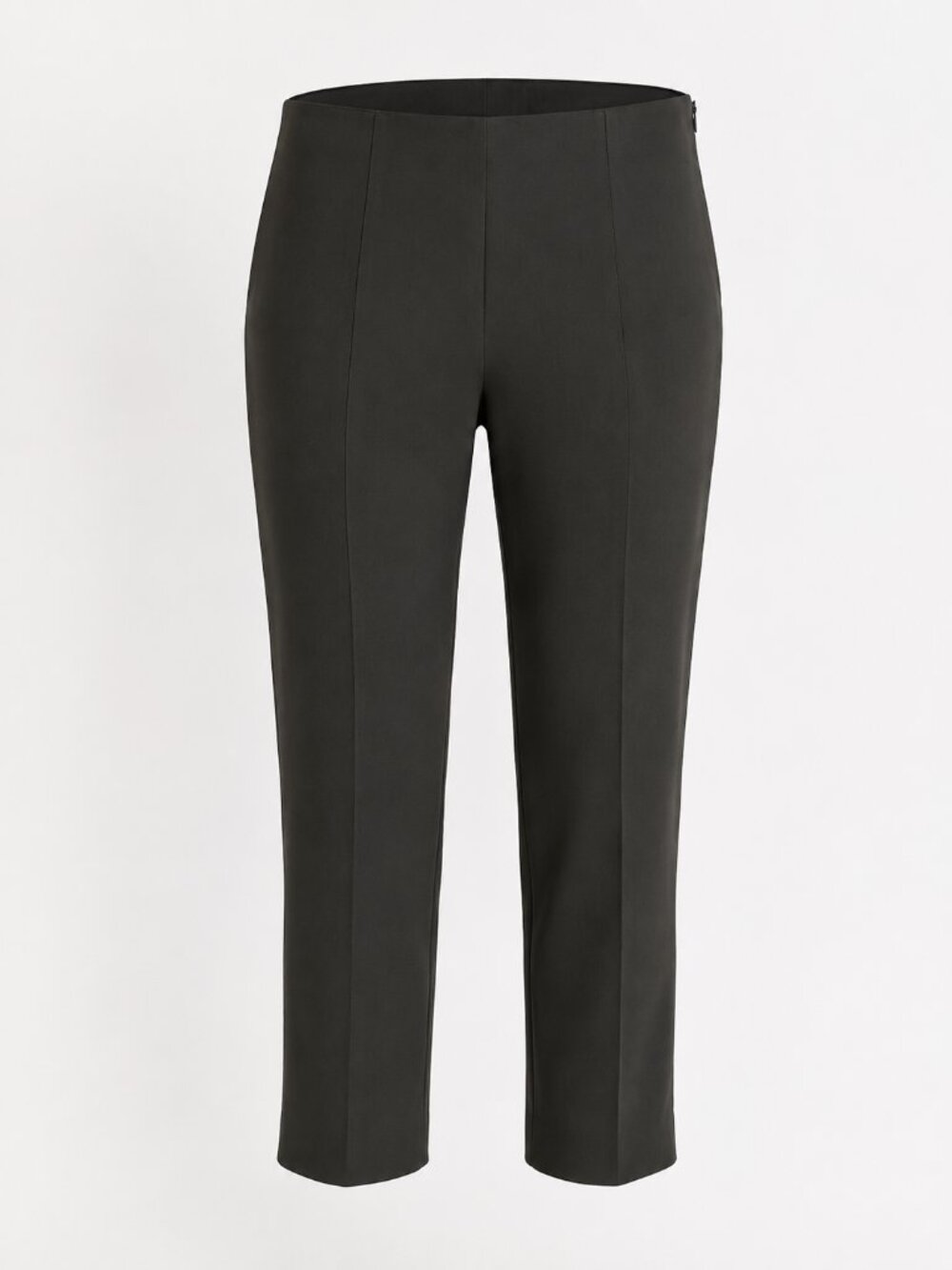 Quince Ultra Stretch Ponte Pintuck Ankle Pants Olive XL 25" Inseam Pull-On Work